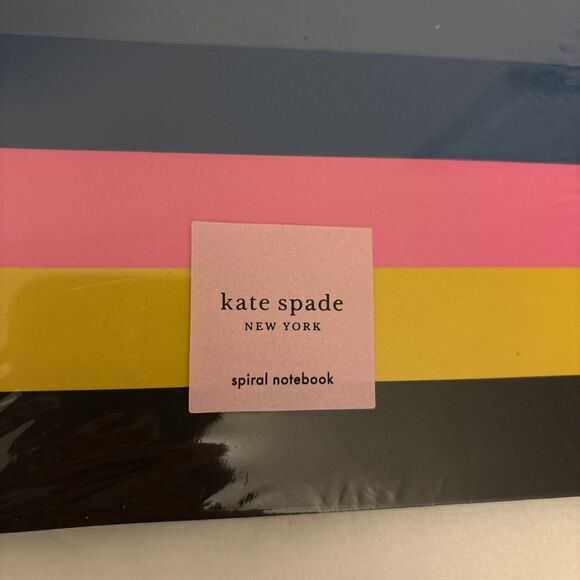NWT-Kate Spade New York Enchanted Stripe Concealed Spiral Notebook - Picture 5 of 9